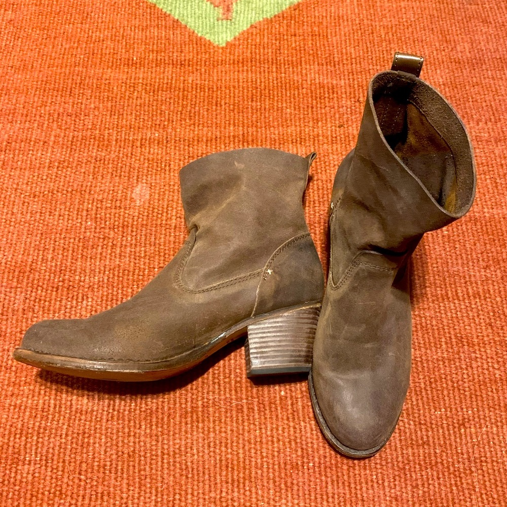 Rag and Bone Brown Leather Ankle Booties Size 37